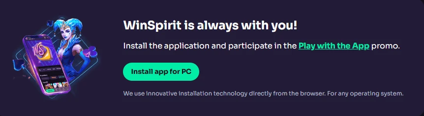 WinSpirit Casino app banner 1